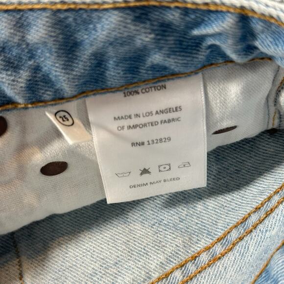 Grlfrnd Women's Helena High Rise Cut Off Denim Shorts Size 25 - Picture 6 of 8